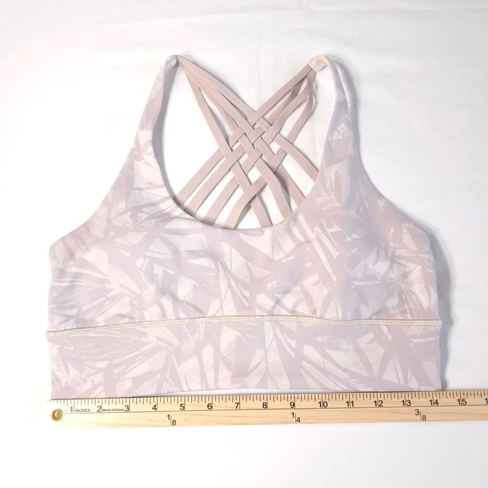 Lululemon Bra Women's 10 Light Ivory Free To Be Straps Sports Yoga Gym‎ Athletic